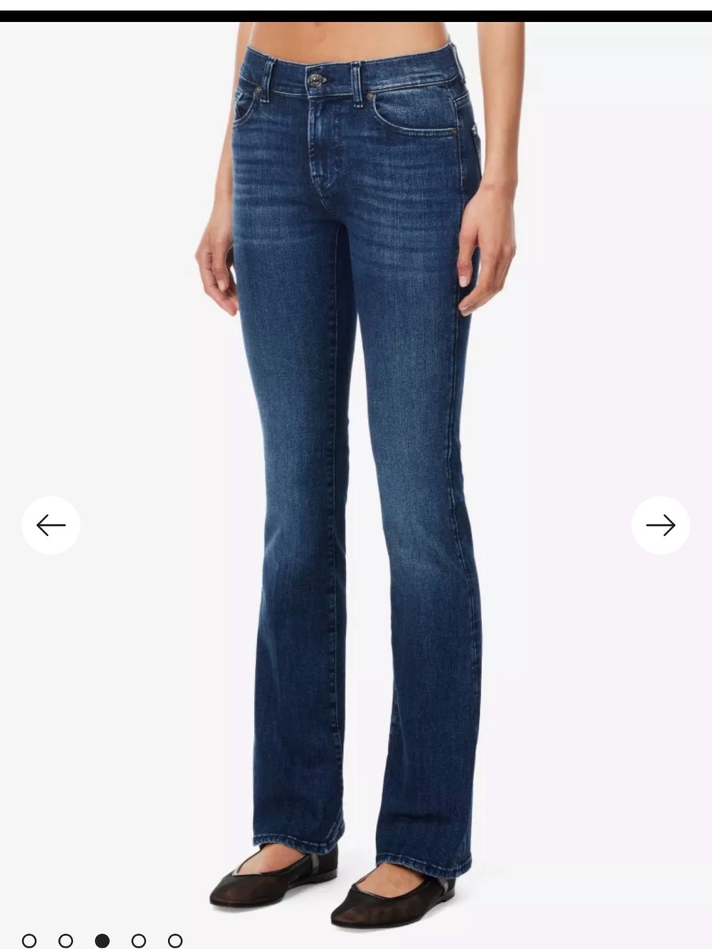 7 For All Mankind Women's Dark Blue Boot Cut Jeans